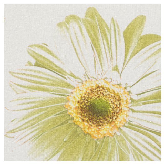 Tissu Motif de marguerite blanche (Fermer)