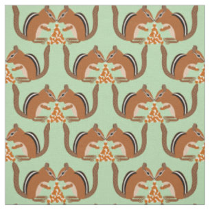 Tissu Motif de Mariage de automne de Chipmunks mignons