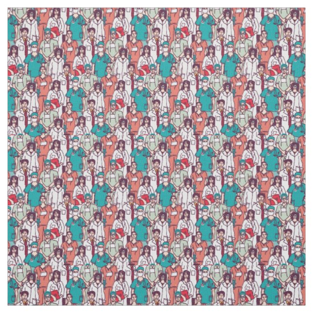 Tissu Motif de médecin et de chirurgien (Échantillon)