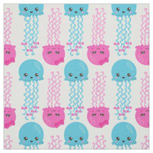 Tissu Motif de méduses, Mignonne méduse, Sea Animaux