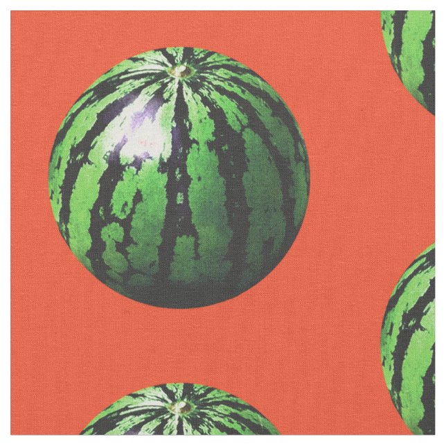 Tissu motif de melon d'eau (Fermer)
