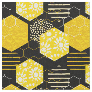 Tissu Motif de miel d'abeille