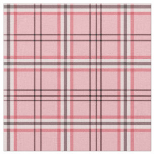 Tissu Motif de mode à carreaux rose et gris élégant