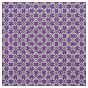 Tissu Motif de mosaïque gris et blanc violet clair