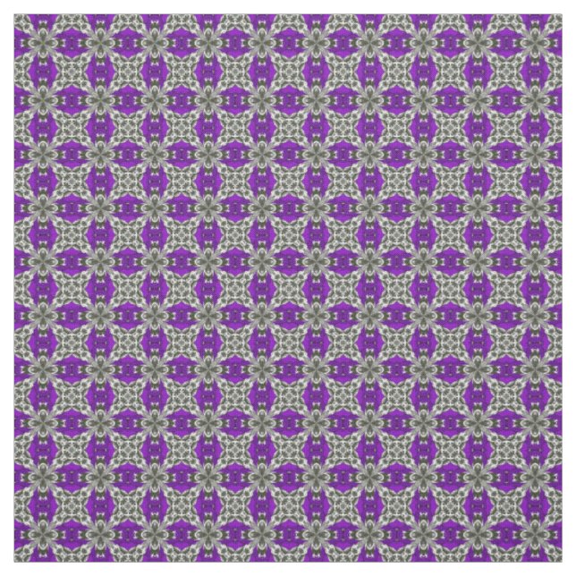 Tissu Motif de mosaïque gris et blanc violet clair (Échantillon)