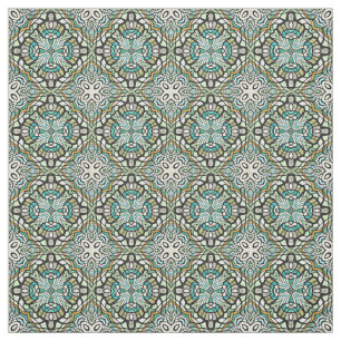 Tissu Motif de mosaïque turquoise de Mint Green