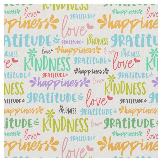 Tissu Motif de mots inspirants positifs (Fermer)