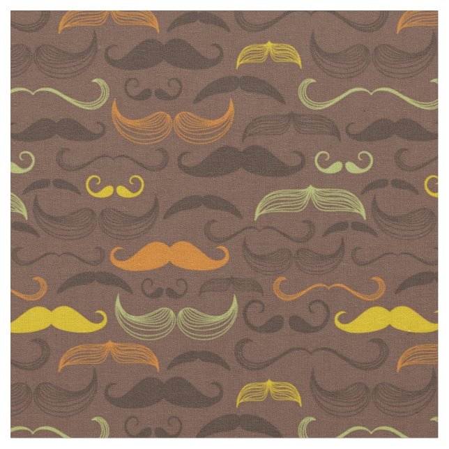 Tissu Motif de moustache, rétro style 5 (Fermer)