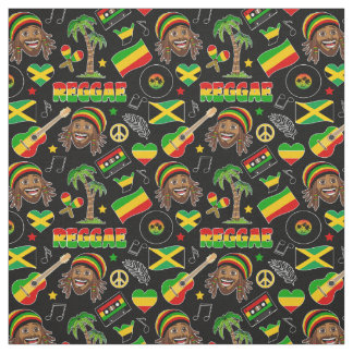 Tissu Motif de musique reggae