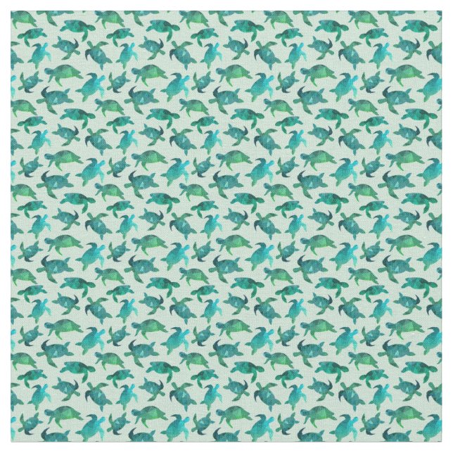 Tissu Motif de nage des tortues de mer (Fermer)