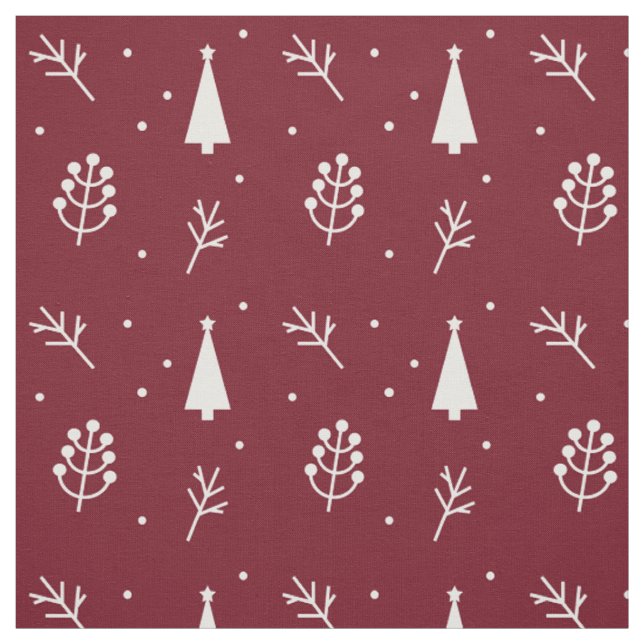 Tissu Motif de Noël d'hiver (Échantillon)