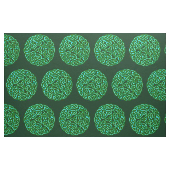 Tissu Motif de noeud celtique traditionnel de vert vert (Fat Quarter)
