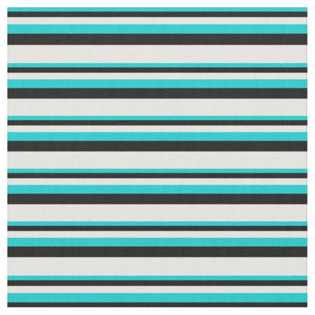 Tissu Motif de nuances turquoise, noire et blanche (Fermer)