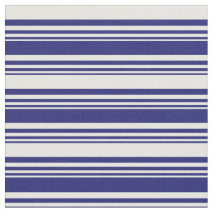 Tissu Motif de nuit bleu et crème à la menthe