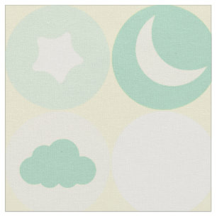 Tissu Motif de nurserie bébé Nuages Lunes et Étoiles Men