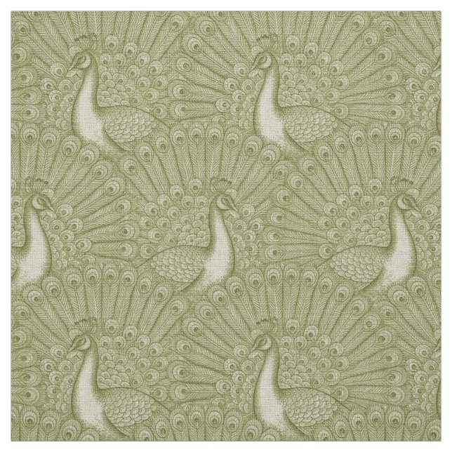 Tissu motif de paon (Échantillon)
