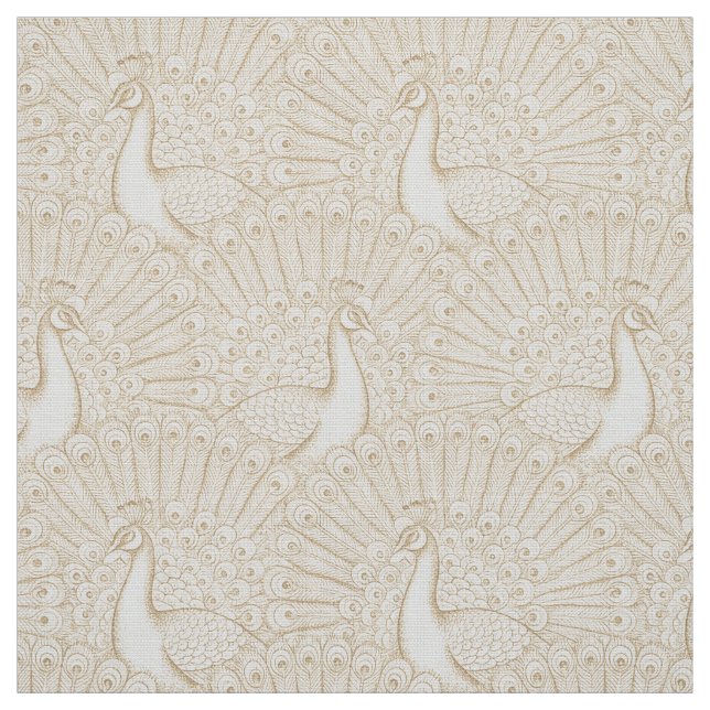Tissu motif de paon (Échantillon)