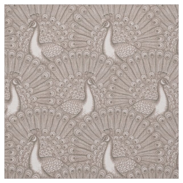 Tissu motif de paon (Échantillon)