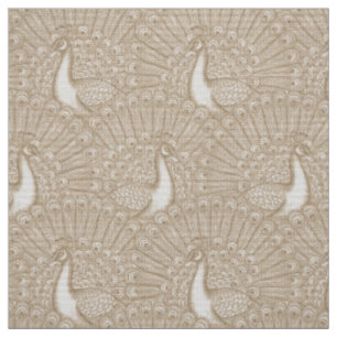Tissu motif de paon