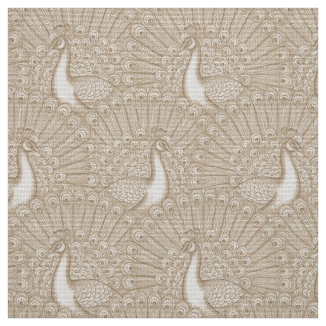 Tissu motif de paon (Échantillon)