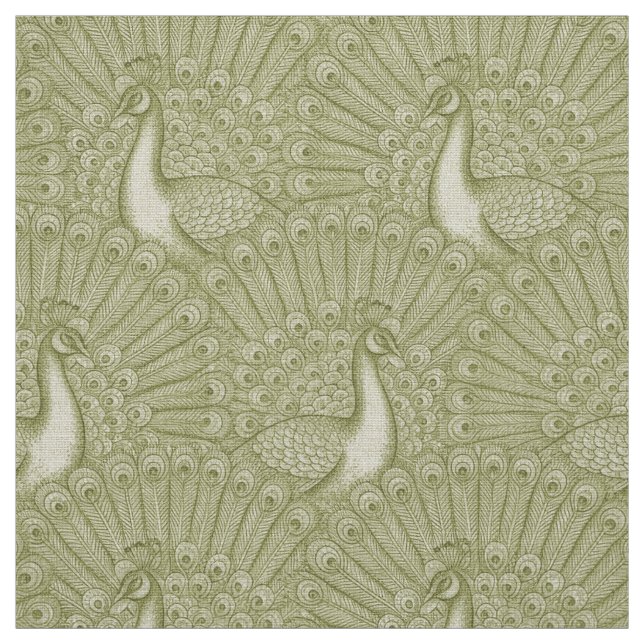 Tissu motif de paon (Échantillon)