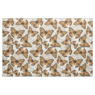 Tissu Motif de papillon paon