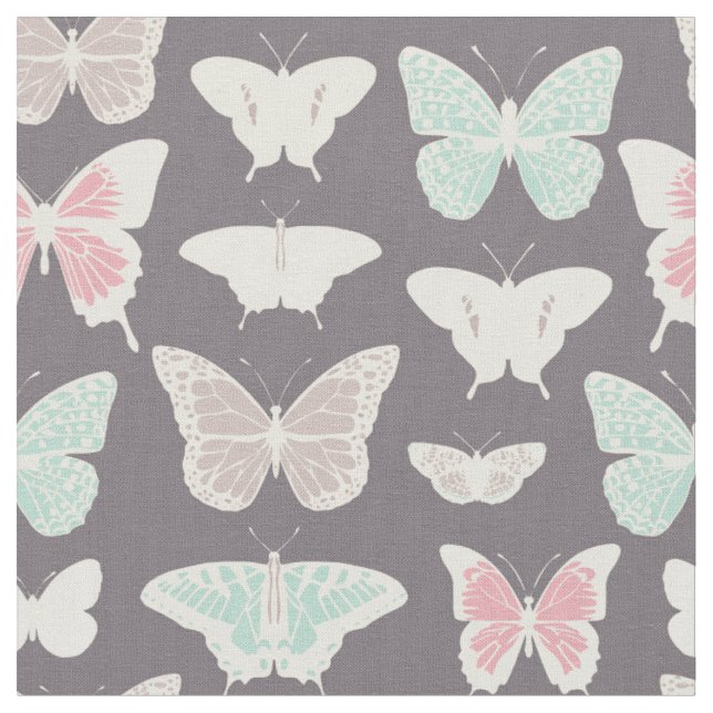 Tissu Motif de papillons délicats (Fermer)