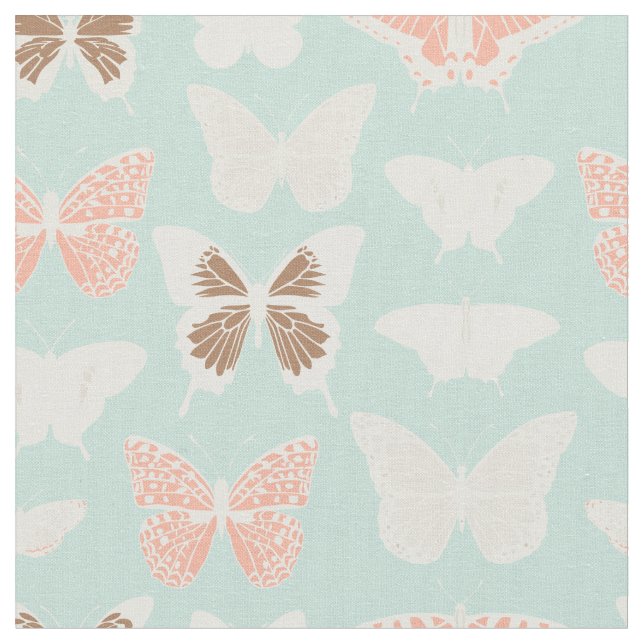 Tissu Motif de papillons délicats (Fermer)
