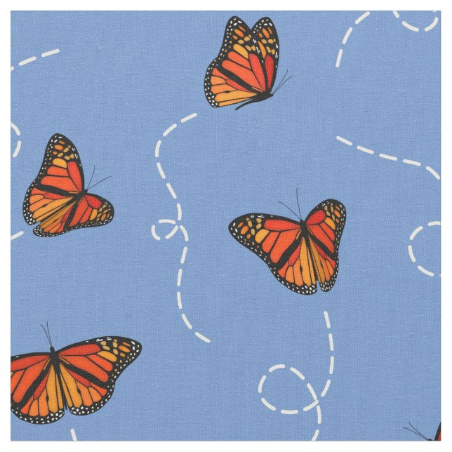 Tissu motif de papillons émiettés (Fermer)