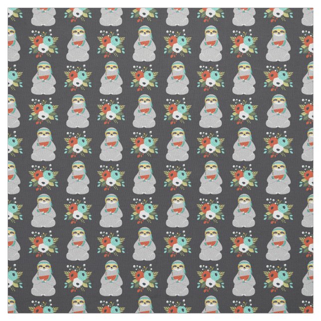 Tissu Motif de paresse de pastèque (Échantillon)