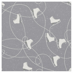 Tissu motif de patinage de Noël - cadeaux de Noël