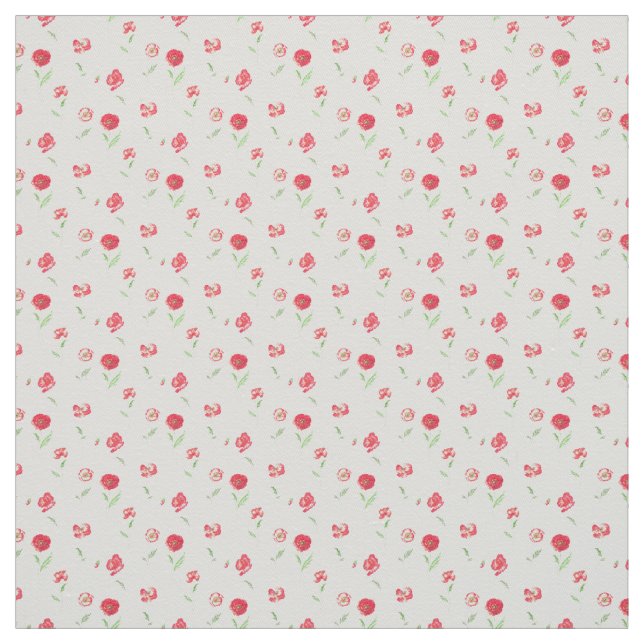 Tissu Motif de pavots sauvages (Échantillon)