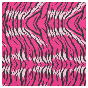 Tissu Motif de peau d'animal Tigre Rose