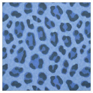 Tissu Motif de peau Poster de animal léopard bleu