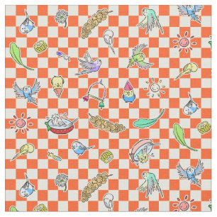 Tissu Motif de perroquet de perruche