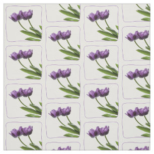 Tissu Motif de photographie florale des tulipes violette
