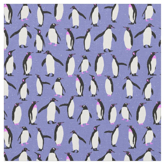 Tissu Motif de pingouin d'hiver mignon (Fermer)