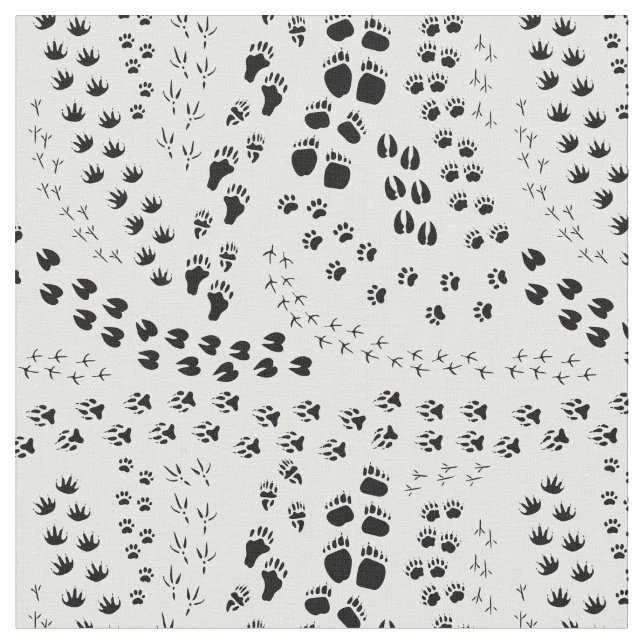 Tissu Motif de pistes d'animaux (Fermer)