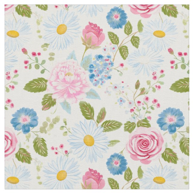 Tissu Motif de pivoines roses (Fermer)