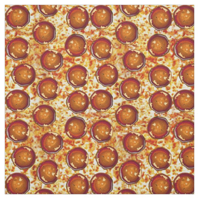 Tissu Motif de pizza de fromage de pepperoni (Échantillon)