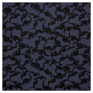 Tissu Motif de pochoir japonais vintage de chauves-souri