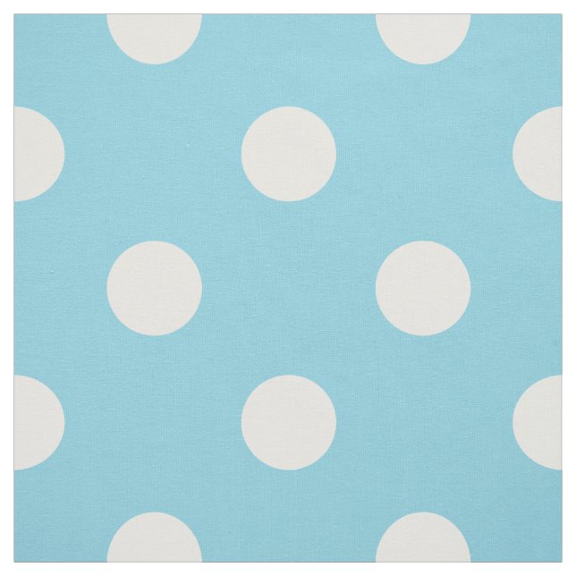 Tissu Motif de point bleu et blanc de polka (Échantillon)