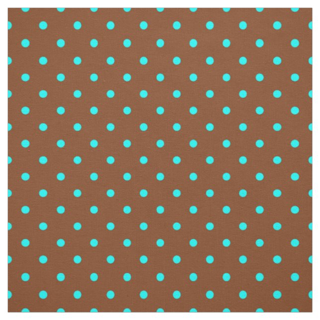 Tissu Motif de point Brown à la mode de polka de bleu de (Échantillon)