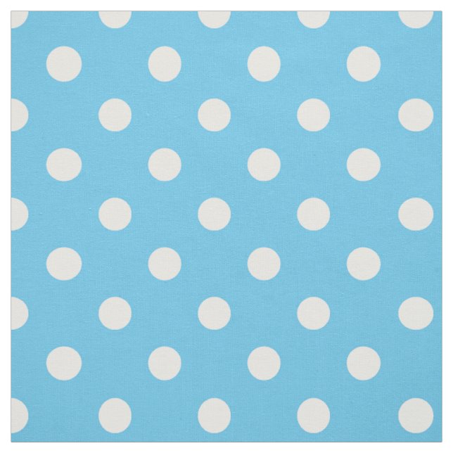 Tissu Motif de point chic de polka de bleu et de blanc (Échantillon)