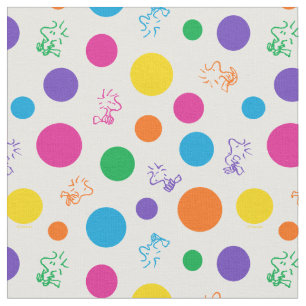 Tissu Motif de point de polka arc-en-ciel Woodstock