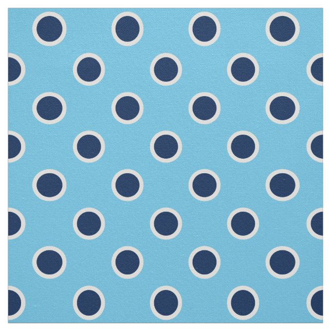 Tissu Motif de point de polka de bleu marine sur le (Échantillon)