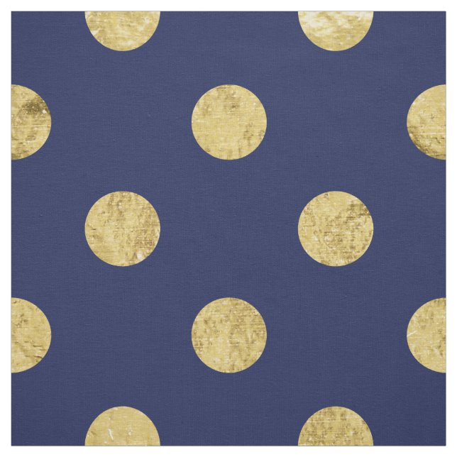 Tissu Motif de point élégant de polka de feuille d'or - (Échantillon)