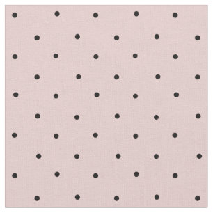 Tissu Motif de point mini-Polka rose et noir