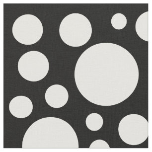 Tissu Motif de point noir et blanc moderne de polka