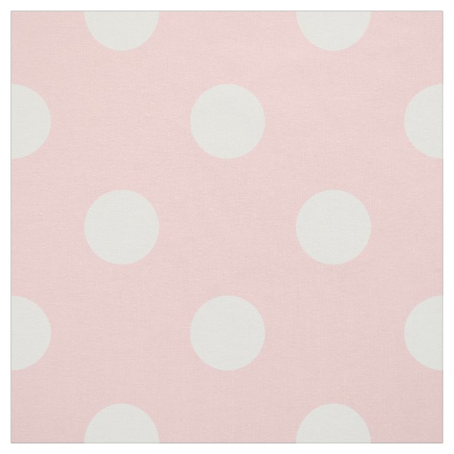 Tissu Motif de point rose et blanc de polka (Échantillon)